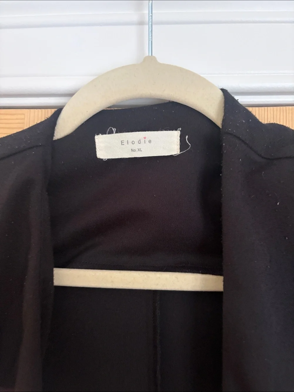 Elodie Black Open-Front Blazer Jacket